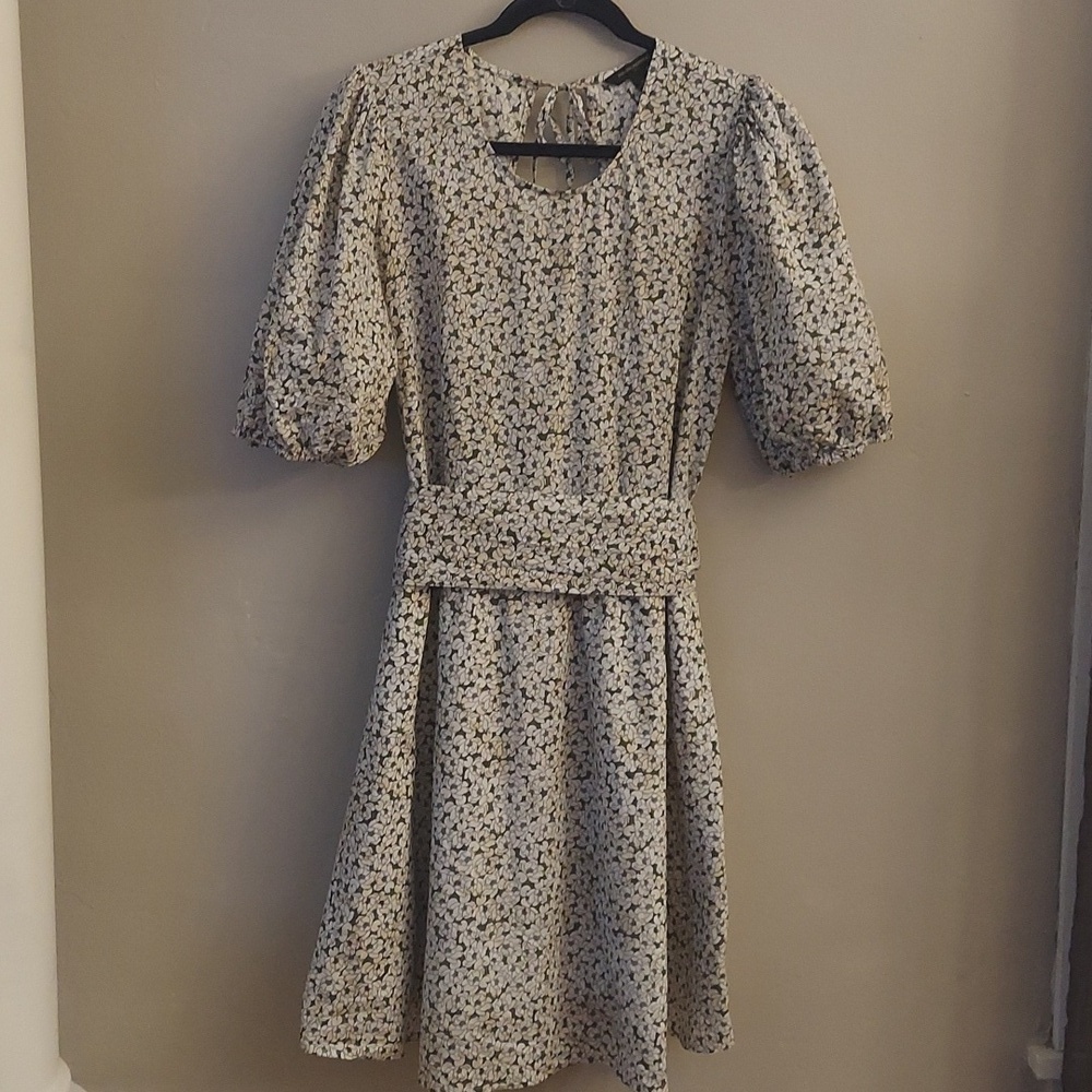 BANANA REPUBLIC FACTORY Floral Open Back A-Line Dress - Picture 2 of 12